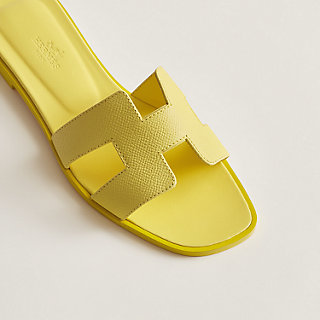 Yellow 2025 hermes slippers